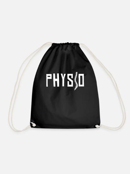 Physio Wirbelsäule Physiotherapie - Turnbeutel - Schwarz