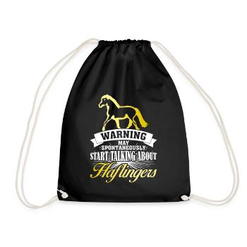 Haflinger saying joke Haflinger - Drawstring Bag - black - Front