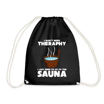 Sauna Saunist Saunisten Spruch Saunieren - Turnbeutel - Schwarz - Vorne