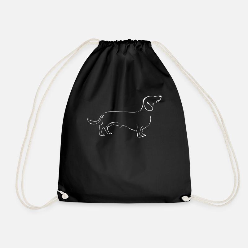Zwergdackel Zwerg-Dachshund Dachshund - Turnbeutel - Schwarz