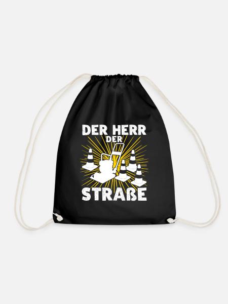 Straßenwärter Straßenbauer Straßenbau - Turnbeutel - Schwarz