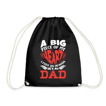La paix de mon cœur est au ciel, Papa en deuil - Sac de sport léger - noir - Devant