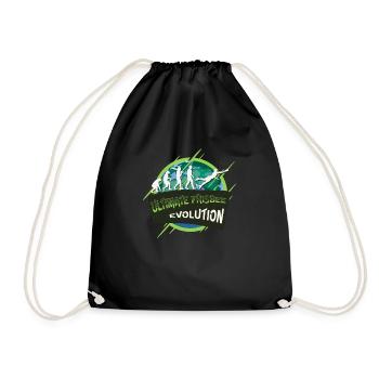 Ultimate Frisbee Evolution - Drawstring Bag - black - Front
