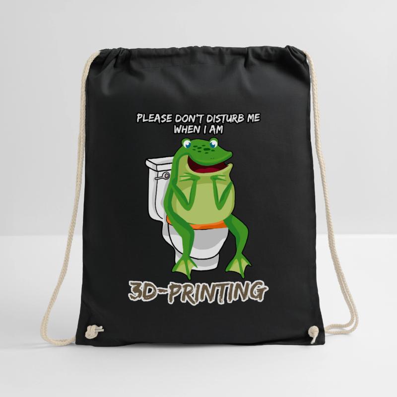 3D Printer Frog pooping 3D printer Drawstring Bag