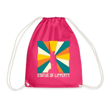 Hermannsdenkmal Retro Detmold Lippe - Turnbeutel - Fuchsia - Vorne