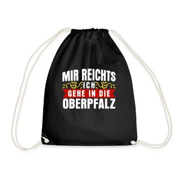 Oberpfalz Pfalz Pfälzer Oberpfälzer - Turnbeutel - Schwarz - Vorne