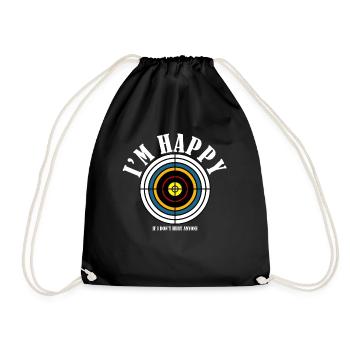 Longbow 3D Archery Archers - Drawstring Bag - black - Front