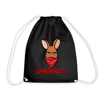 Kangaroo Gangaroo Kangaroos - Drawstring Bag - black - Front