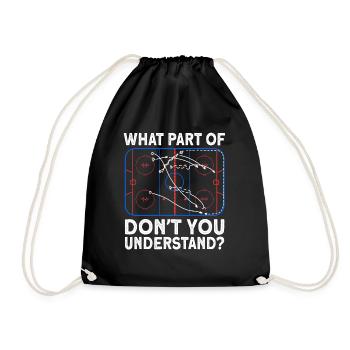 Quelle partie de n’avez-vous pas compris le hockey - Sac de sport léger - noir - Devant