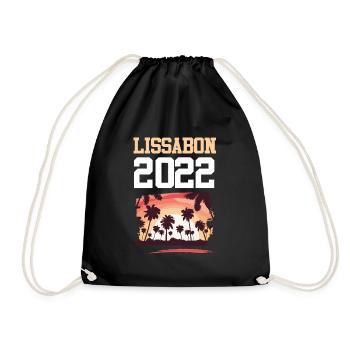 Lissabon 2022 - Turnbeutel - Schwarz - Vorne