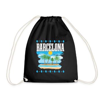Barcelona - Drawstring Bag - black - Front