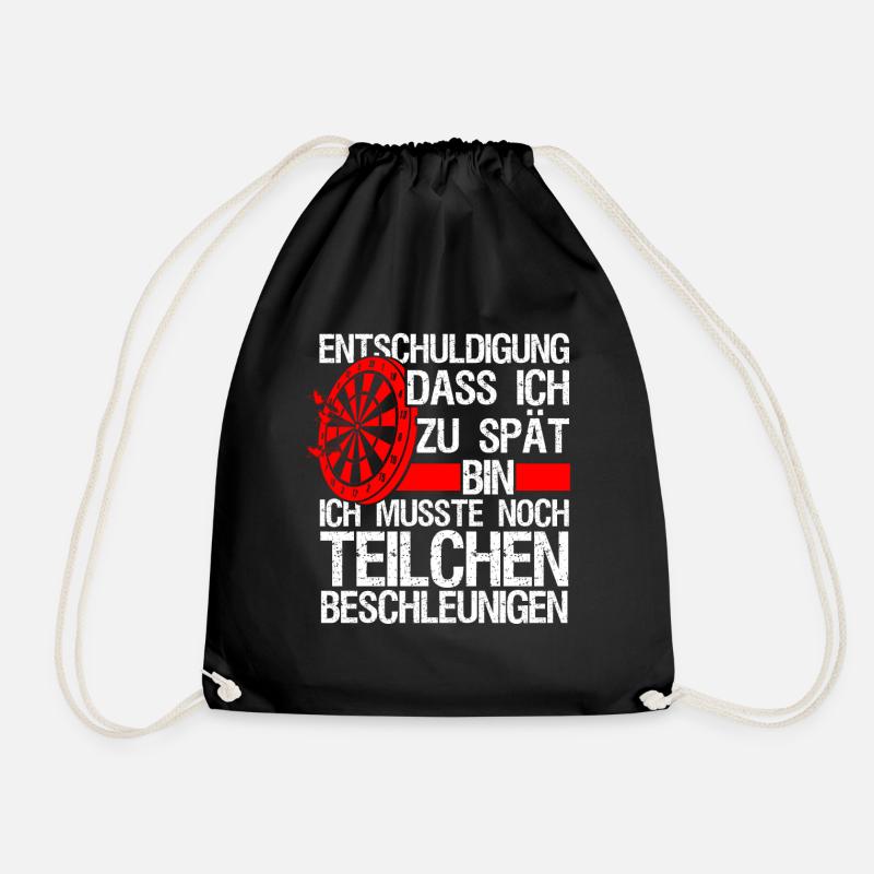 Dartscheibe Dartspieler Dart Darts - Turnbeutel - Schwarz