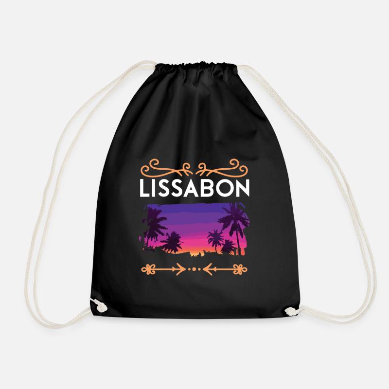 Lissabon - Turnbeutel - Schwarz