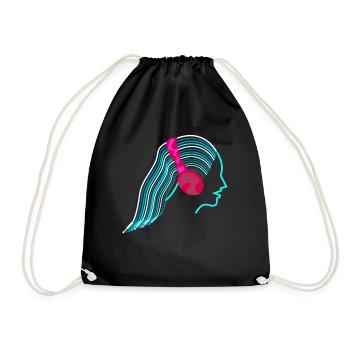 Synthesizer Analog Wires Synthesizers - Drawstring Bag - black - Front
