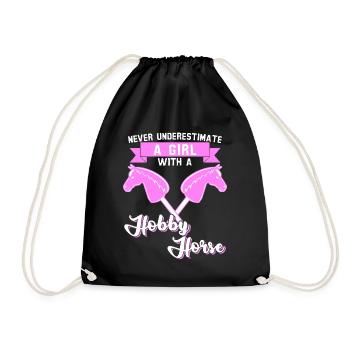 Cheval de loisir Fille Cheval de loisir - Sac de sport léger - noir - Devant