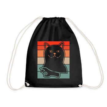 Regardé dans Chat Regardé dans - Sac de sport léger - noir - Devant