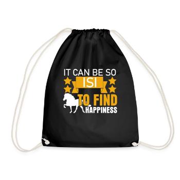 Icelandic Horse Horse Tölt Icelandic Horses - Drawstring Bag - black - Front