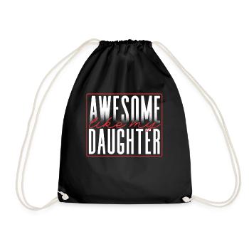 Super comme ma fille - Sac de sport léger - noir - Devant