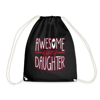 Super comme ma fille - Sac de sport léger - noir - Devant