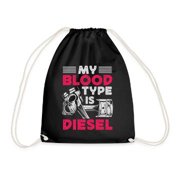 Mon groupe sanguin est diesel, chauffeur de camion - Sac de sport léger - noir - Devant