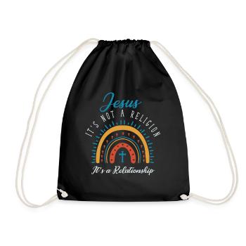 Jésus, ce n’est pas une religion C’est une relation - Sac de sport léger - noir - Devant
