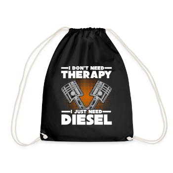 Displacement Tuner Therapy Motor Tuning - Drawstring Bag - black - Front