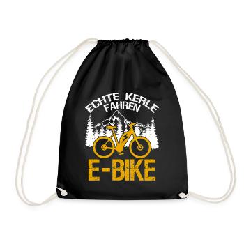 EBike elektrisches Fahrrad E-TB E-Bike - Turnbeutel - Schwarz - Vorne