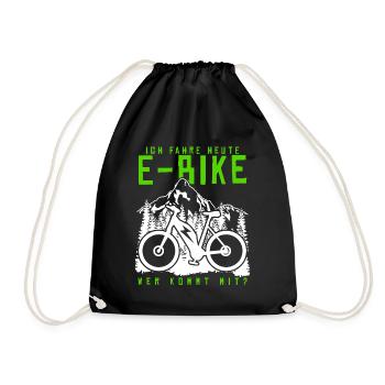 EBike Spruch elektrisches Fahrrad E-Bike - Turnbeutel - Schwarz - Vorne