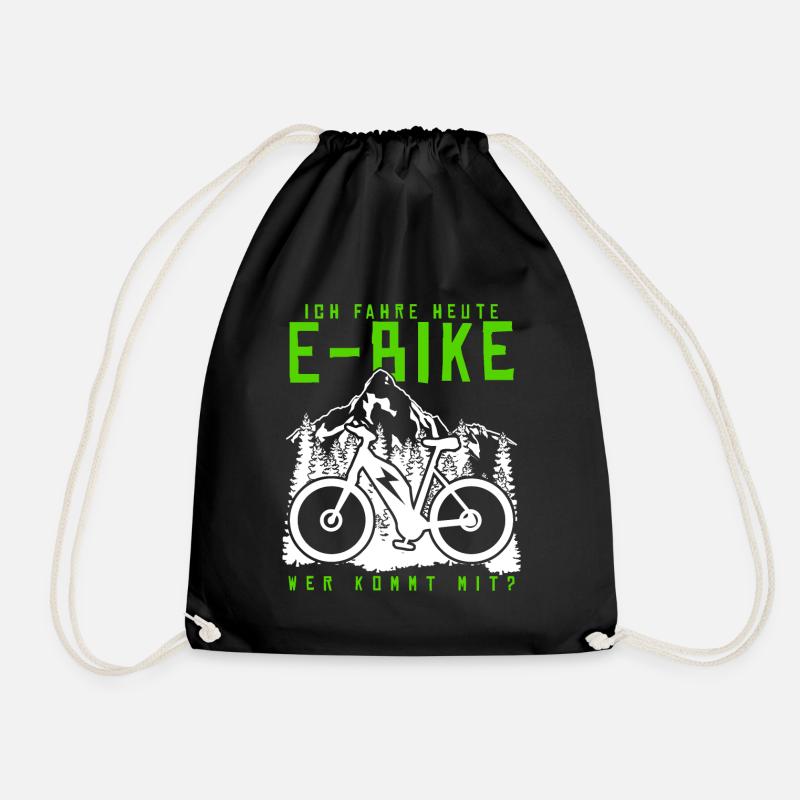 EBike Spruch elektrisches Fahrrad E-Bike - Turnbeutel - Schwarz