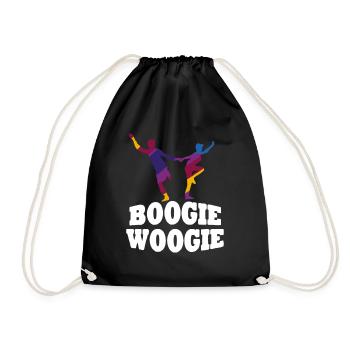 Boogie Woogie Tänzer Tanzen Swing - Turnbeutel - Schwarz - Vorne