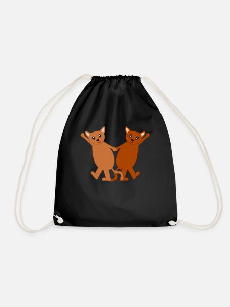 Boogie Woogie Katzen Boogie-Woogie Swing - Turnbeutel - Schwarz