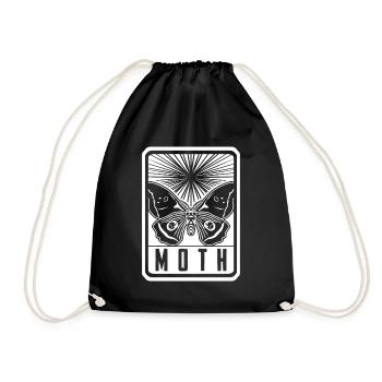 Moth Motten Tarot Occult Motte Goth - Turnbeutel - Schwarz - Vorne