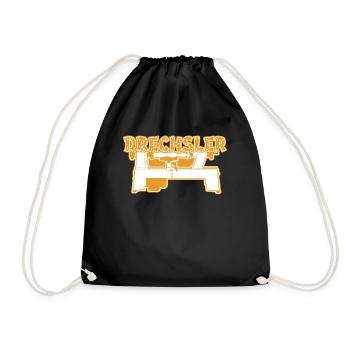 Drechseln Drechselbank Drechsler - Turnbeutel - Schwarz - Vorne