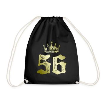 56 Number crown - Drawstring Bag - black - Front