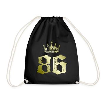 86 Couronne numérique - Sac de sport léger - noir - Devant