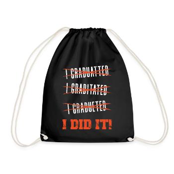 Degree, Graduation - Drawstring Bag - black - Front