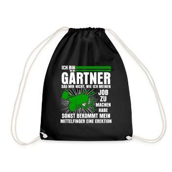 Galabauer Gartenbau Galabau Gärtner - Turnbeutel - Schwarz - Vorne
