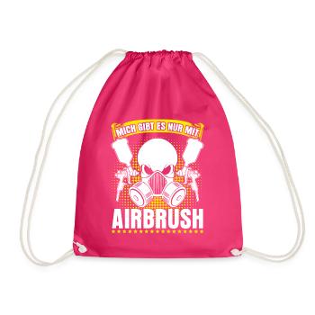 Autolackierer Lackierer Maler Airbrush - Turnbeutel - Fuchsia - Vorne