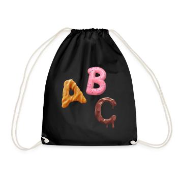 A B C - Turnbeutel - Schwarz - Vorne