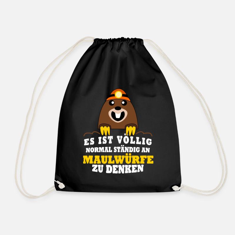 Maulwurf Witz Mole Maulwürfe - Turnbeutel - Schwarz