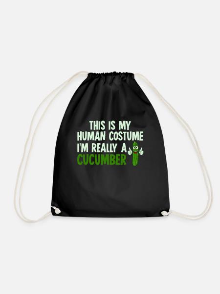 Cucumber Cucumber Costume Cucumber - Drawstring Bag - black