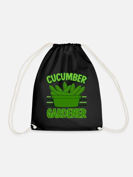 Gurke Gärtner Gemüse Saure Gurken - Turnbeutel - Schwarz
