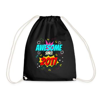 5.Geburtstag comic Jahrgang 2017 - Turnbeutel - Schwarz - Vorne