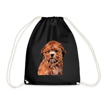 lhasa apso - Sac de sport léger - noir - Devant