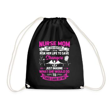 Infirmière Maman - Sac de sport léger - noir - Devant