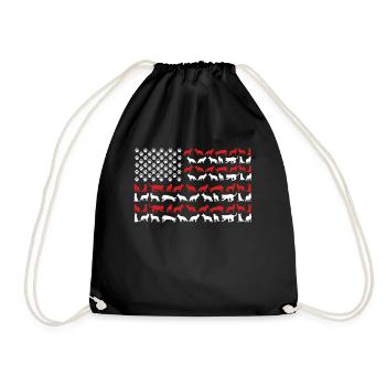 Berger allemand US FLAG - Sac de sport léger - noir - Devant
