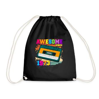 génial depuis 1973 cassette 70s 49ème anniversaire - Sac de sport léger - noir - Devant