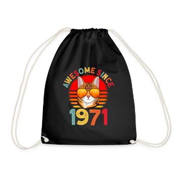 Génial depuis 1971 Cat 51st Birthday Gift - Sac de sport léger - noir - Devant
