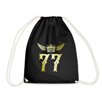 77 Couronne de numéros - Sac de sport léger - noir - Devant