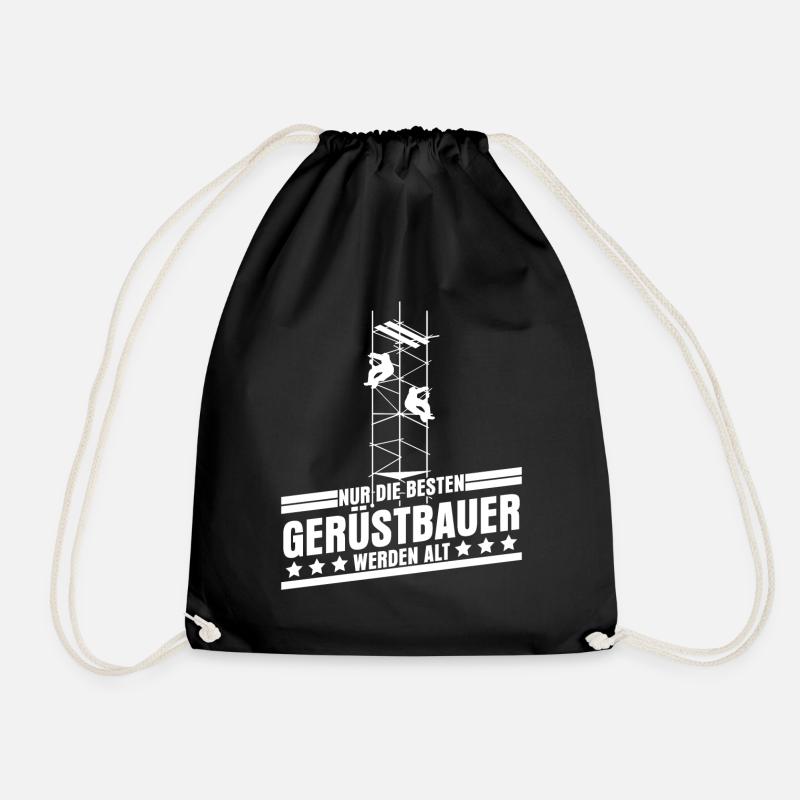 Gerüstbau Gerüst Witz Spruch Gerüstbauer - Turnbeutel - Schwarz